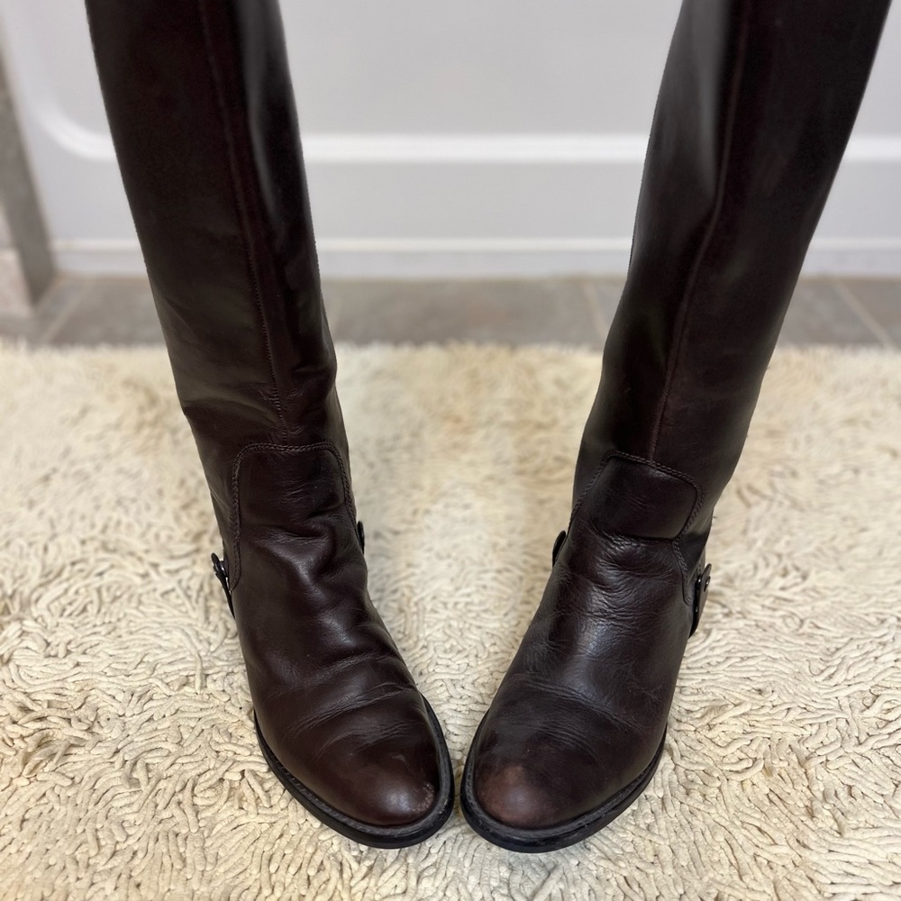 Via Spiga, beautiful riding brown leather boots size 9